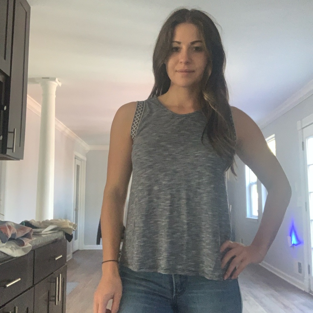 Women’s blue tank blouse